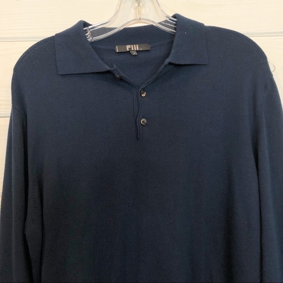 Fiii Long Sleeve Quarter Button Sweater, Men's Small - Picture 3 of 6